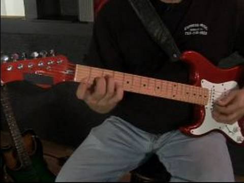 How to Play Left Handed Guitar : How to Play an F Chord on a Left Handed Guitar