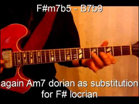 Autumn Leaves jazz guitar improvisation (3) with scale explanations