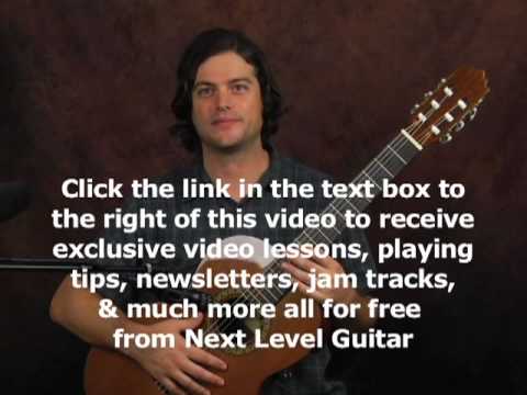 Learn to play finger style classical guitar scales and chords lesson on nylon string
