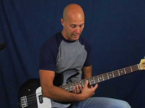 Learn to play Bass guitar two hand tapping pull off technique lesson ala Stu Hamm